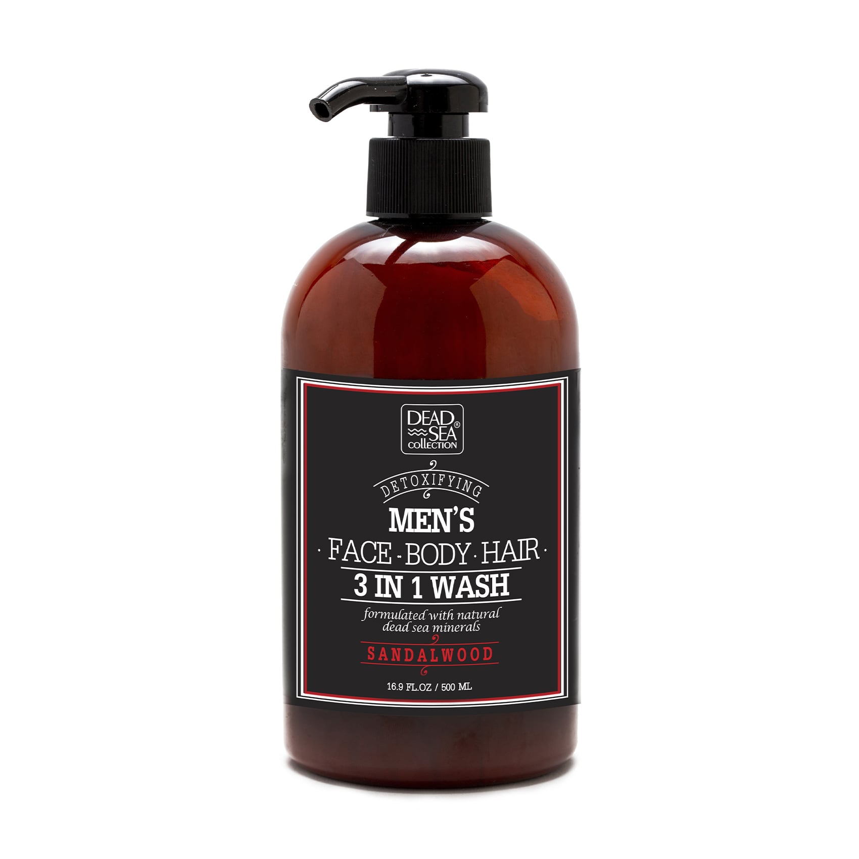 Чоловічий гель для тіла, волосся та обличчя Dead Sea Collection Men's Sandalwood Face Body Hair 3 in 1 Wash, 500 мл